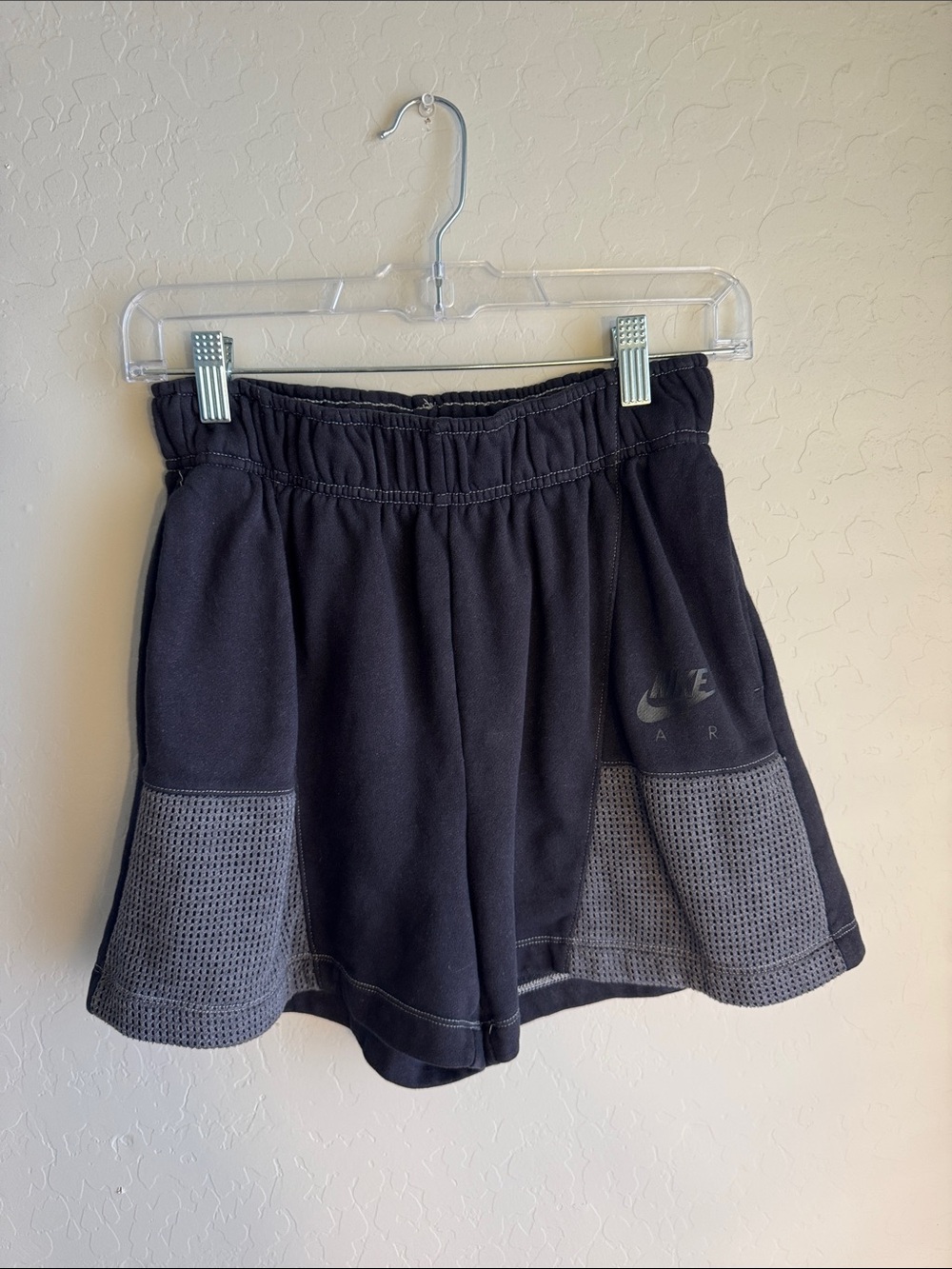 Nike Black Athletic Shorts with Gray Paneling